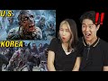 [Korea VS US] KOREANS REACT TO Zombie Films in the US (Train to Busan, Kingdom, The Walking Dead)
