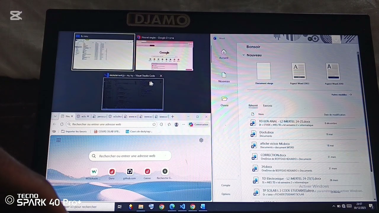Diviser l'écran de son PC en 4