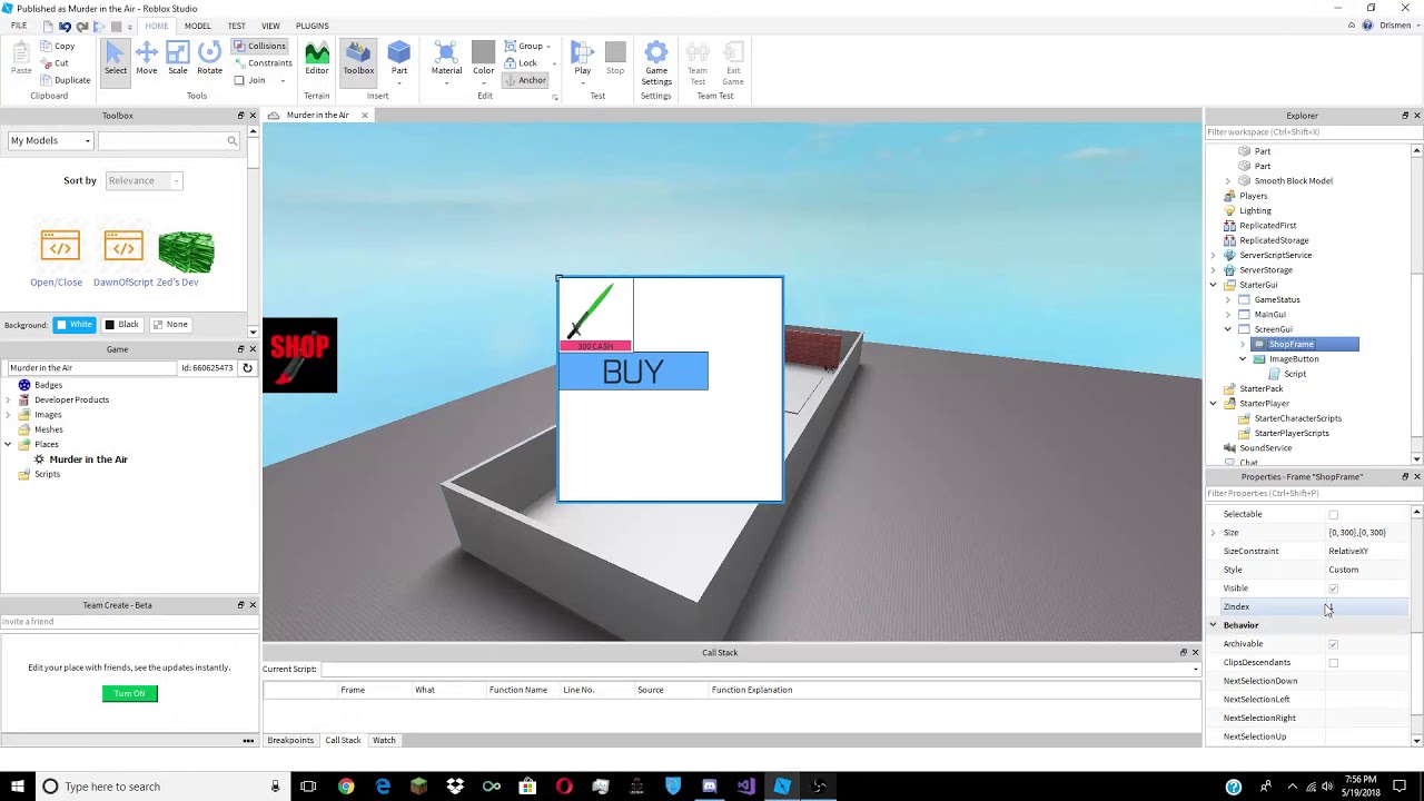 How To Make A Button That Opens A Frame Roblox Youtube - how to make a button that opens a frame roblox youtube