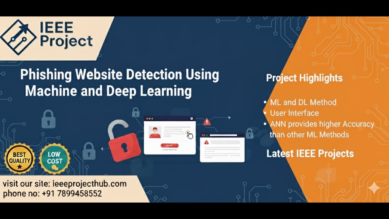 Phishing Website Detection Using Machine Learning & Deep Learning| IEEE Project |All Academic Levels