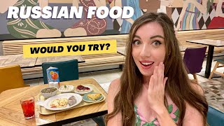 Is RUSSIAN FOOD tasty?? Visiting fancy canteen in Moscow! 🇷🇺