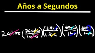 Convertir años a segundos  | Convertir Años a Segundos  | Conversión de Unidades