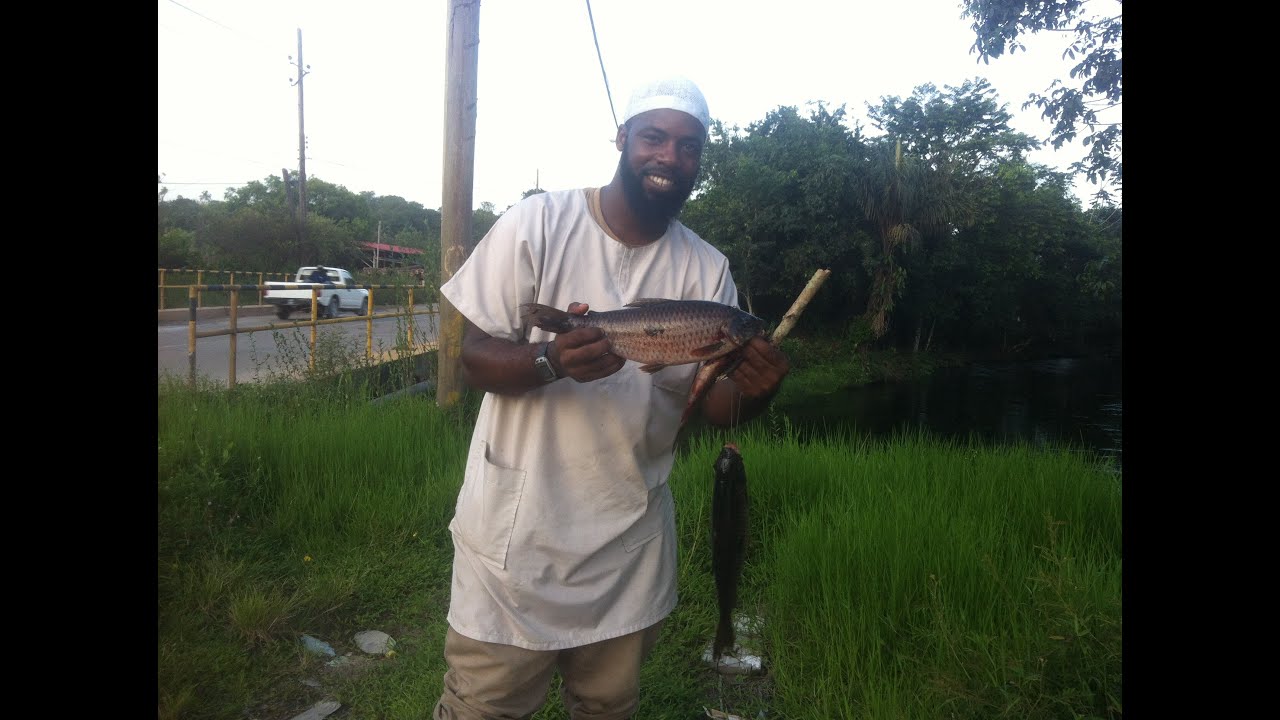 Creek fishing big catch Linden Guyana 