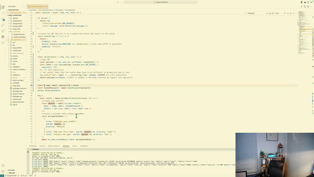 Lesson 8: Jwt Tokens and cookies