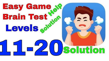 Easy Game Brain Test All Levels 11,12,13,14,15,16,17,18,19,20 Solution answers Walkthrough iOS