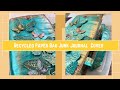 Recycled Butterfly Grocery Paper Bag Junk Journal Cover Process