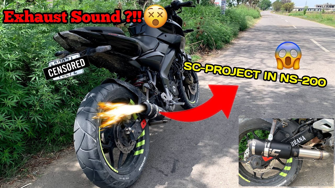 Ns200 bs3 with sc project ￼full system Exhaust | 😱🔥 very loud noise 😰