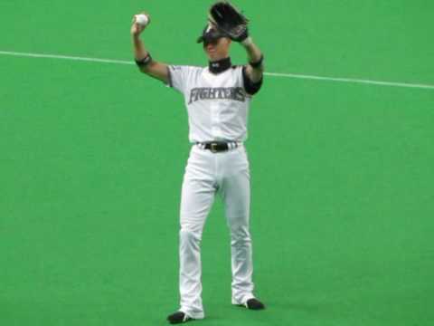 20100821ひちょりと稲葉さんのキャッチボール＠札ド