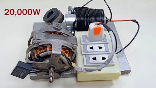 How to make a free energy generator 230V energy with iron bolt and PVC wire transformer light bulb