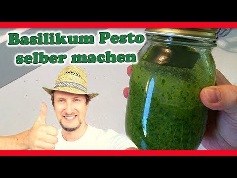 Pesto selber machen. Rezept für Basilikumpesto. 