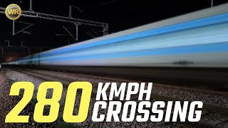 280 KMPH High Speed Crossing Trains | Shatabdi Express vs Superfast Express | Indian Railways