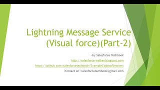 Lightning Message Service-2 (Visualforce)