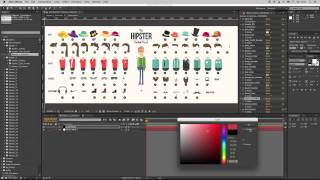 Hipster Tutorial 1 - Character Customisation - (After Effects Template)