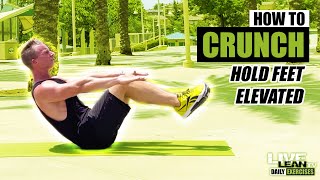 How To Do An ISOMETRIC SIT UP HOLD WITH FEET ELEVATED | Exercise Demonstration Video and Guide