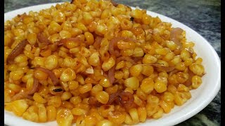 Simple Corn Chat recipe I Monsoon Special Corn Chaat I Snacks & Chaat recipes by Kavita I Healthy