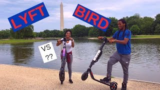 LYFT vs BIRD Electric Scooter RACE!