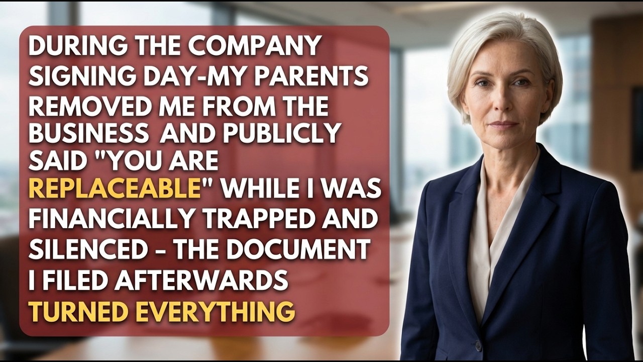 At The Company Meeting, My Parents Betrayed Me: “You’re Replaceable” — I Lost Everything, Then Won