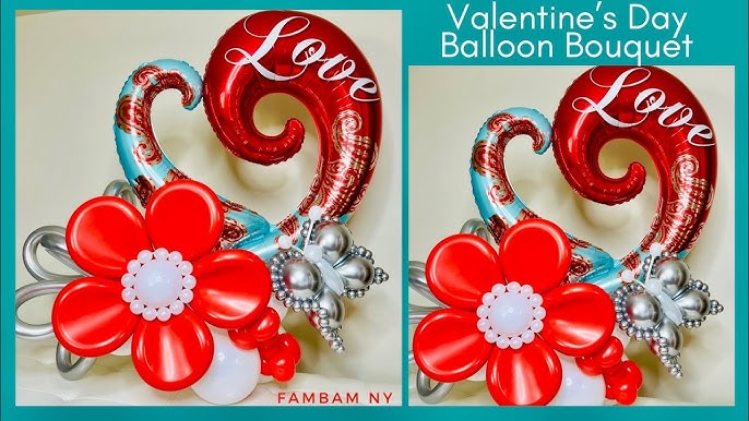 DIY Rose Balloon Bouquet/Valentine's Day Balloon Bouquet/How to