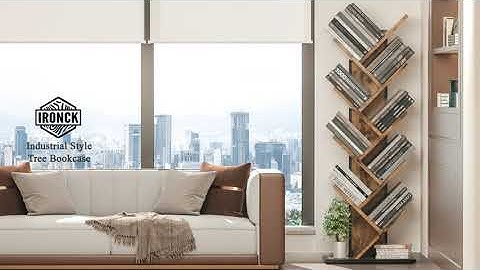 IRONCK Tree Bookshelf, 9-Shelf Bookcases and Shelves, Storage Rack for Books, Magazines, DVDs & More