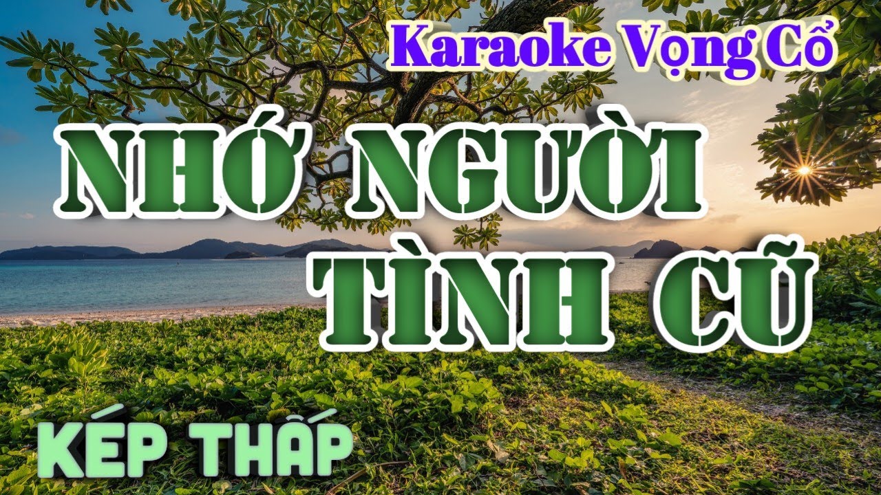 Karaoke Vọng Cổ  Nhớ Người Tình Cũ - Dây Kép Thấp  - Tác giả : Nguyễn Hữu Nghĩa