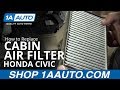 How to Replace Cabin Air Filter 2001-05 Honda Civic