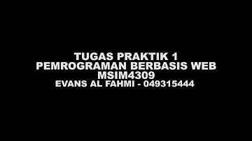 TUGAS 1 PEMROGRAMAN BERBASIS WEB  - EVANS AL FAHMI 049315444