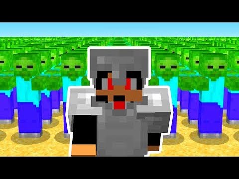 تهاجمت من قبل 1000 زومبي في ماين كرافت