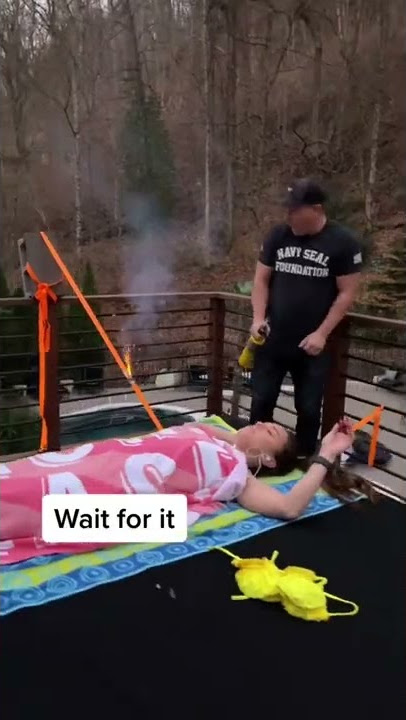 SHE HAD NO IDEA!!!😳😂 #fyp #prank #girl #swimsuit #tanning #ComeDanceWithMe