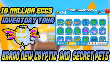 Showcasing EVERY Secret and Cryptic From the heaven egg + inventory tour (Roblox Tapping Masters)
