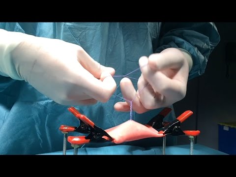 Surgical Knot Tying (with Slow-Motion) - Suturing / suture tying