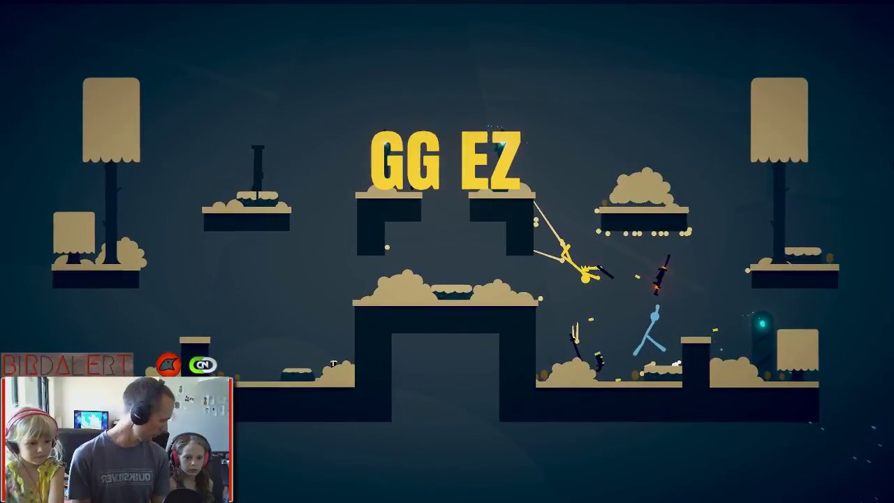 STICK FIGHT: GET REKT! Playing with my daughters :D | Birdalert Gaming [CCN] | (Stream Archive)