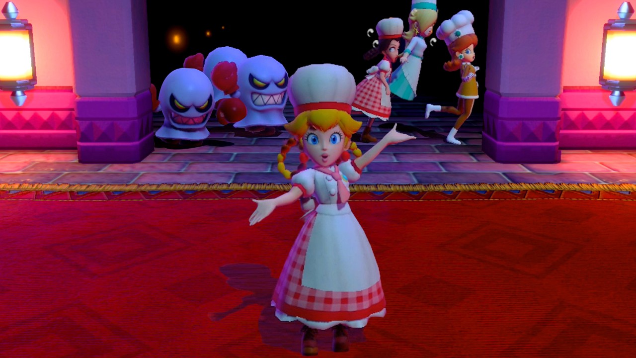 【スーパーマリオパーティ】美女シェフ4人のミニゲーム頂上決戦！ピーチVsデイジーVsロゼッタVsポリーン