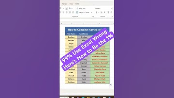 Stop Merging Names Manually! Use the TEXTJOIN Secret! 💎 #shorts #microsoftoffice #excelhacks