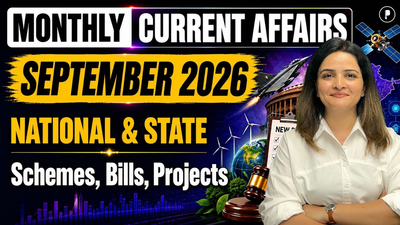 Monthly Current Affairs September 2026 | One Shot Revision | National & State News, Bills, Schemes