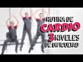 Rutina de Cardio de 3 Niveles de Dificultad | Silla, Bajo Impacto e Impacto