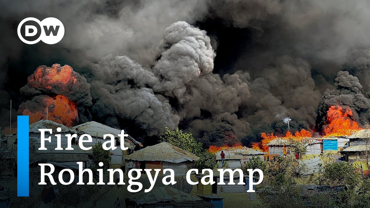 Fire breaks out at Rohingya refugee camp in Bangladesh | DW News - YouTube