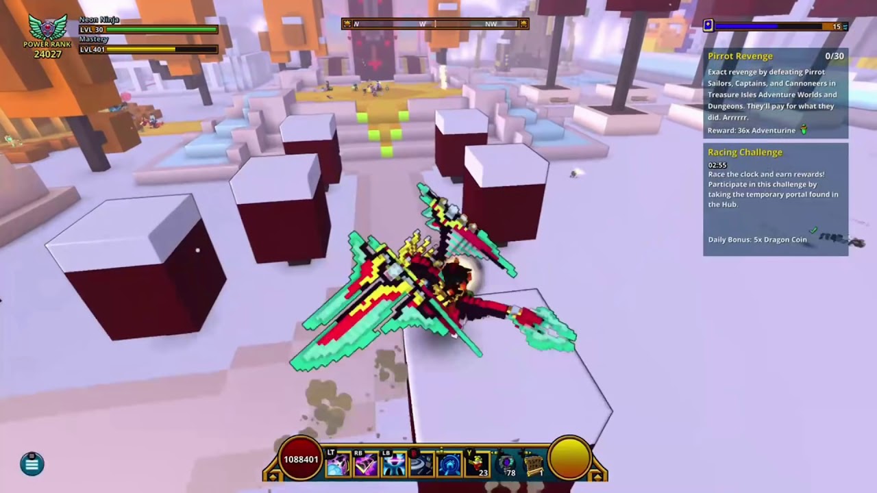 Trove My 24K Neon Ninja Build ult solo 3/4 Great Survival Build (ST