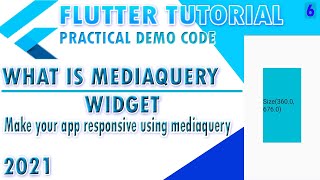 what is mediaquery in flutter.How to make flutter app responsive. #flutterTutorial #flutterDeveloper