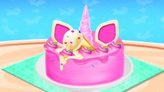 Jogando Ice Cream Cake Maker - Jogo de fazer bolos de unicórnio | Playing Ice cream cake maker screenshot 4
