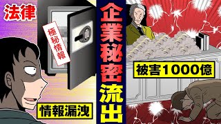 【情報漏洩】企業秘密を流出した男…1000億の請求が来て破滅。【法律漫画】