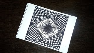 3D Line Illusion Drawing on Paper | Easy Drawing | Step By Step | Doodle Art | Drawing