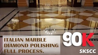 Italian Marble Diamond Polishing Full Process | With all Chemical Treatment Stages and Use| SKSCC