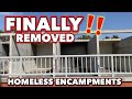 homeless encampments finally removed || from venice beach