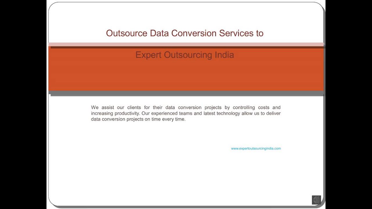 Outsource Data Conversion Services to Expert Outso1