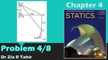 Problem 4/8 | Engineeing Mechanics: STATICS, JL Meriam, 9th Edition