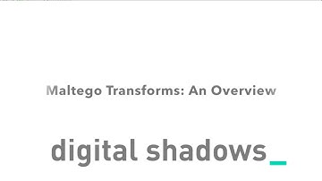 Maltego Transforms Overview