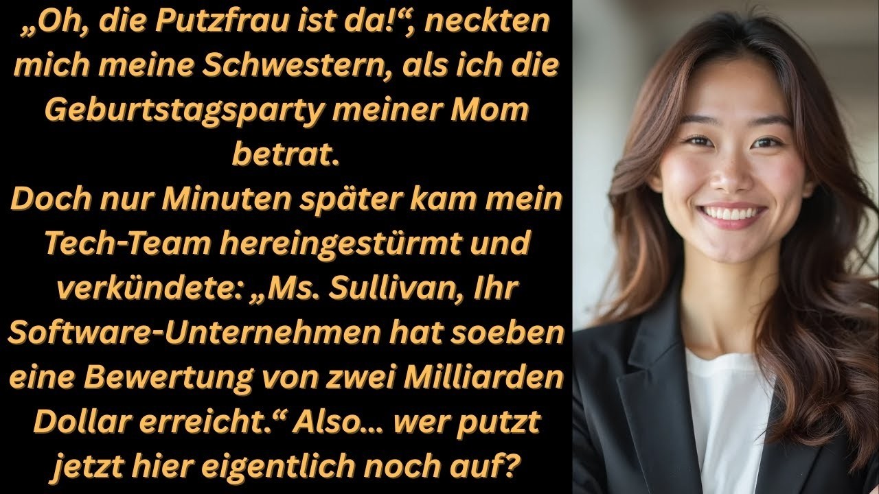 Sie dachten, ich sei das Dienstmädchen auf Mamas Party – bis mein Tech-Team auftauchte.