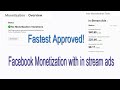 Facebook Monetization Setup - Fastest approved In stream ads