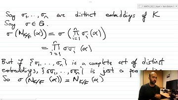 MATH 368 Norm and Trace