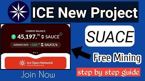 Sauces free mining app 2024_How to create sauce account_ice new project